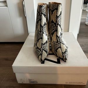 Schultz brand new snakeskin booties